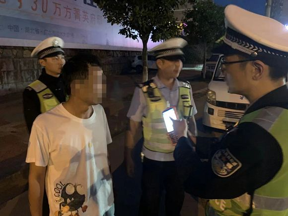 广水交警行拘一名二次酒驾违法人